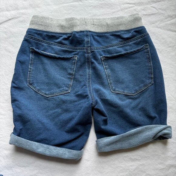 SO Girls Denim Jogger Shorts With Drawstring Waist & Cuffed Hem Size 12 Blue Cot - Picture 8 of 8
